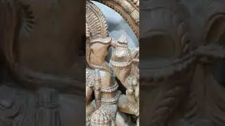 Beautiful Hand Carved Wooden Ganesha Statue | Wooden Ganesha Statue for Home, 48 Inch Ganesha Statue