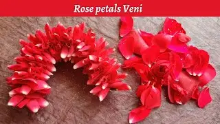 #shorts | Rose petal garland | gajra | bridal veni | How to Make Garland | Beautiful Wedding Garland