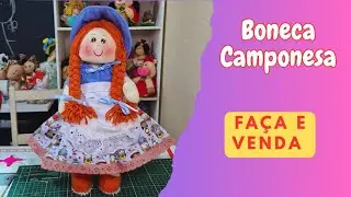 Diy_ Boneca camponesa com moldes grátis! #façaevenda  #bonecadepano