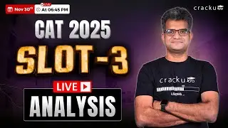 CAT 2025 Slot-3 Analysis Live  Exam Trends, Difficulty Level & Predictions By Sayali Ma'am