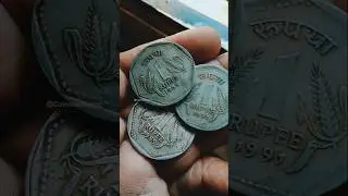 1989 n 1991 1 Rupee Calcutta Mint normal Coin #1rupeecoin #coin