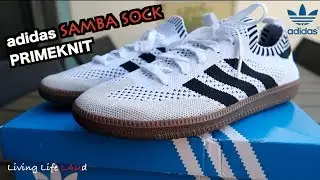 НОСКИ ADIDAS SAMBA PRIMEKNIT (БЕЛЫЙ/ЧЕРНЫЙ) | КРУПНЫЙ ПЛАН И НА НОГАХ