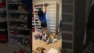 Setting up my SNKR closet +office,  pt.2 #SNKRS #officetour #sneakerroom #snkrroom