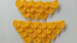 Scale or crocodile stitch #