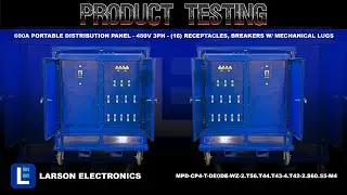 600A Portable Distribution Panel - 480V 3PH - (16) Receptacles, Breakers w/ Mechanical Lugs