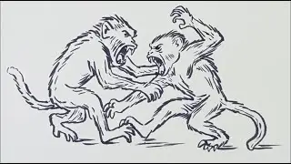 Drawing Angry Monkey.