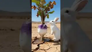 Rabbit save the turnip plant#ai #shorts #save #rabbit