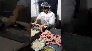 Automatic Sausage Casing Machine--Enterprise Sausage Stuffer  #food #sausage
