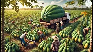 How farmers harvest millions of papayas each year, process papaya | Agricultural Documentary