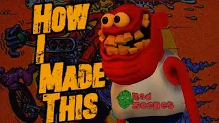 I created a character inspired by the art of Ed Roth #process #3danimation #blender