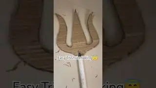 easy way to make trishul 😇 #shorts #viral #navratra #durga #easytrick