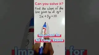 🔥🔥Slope of line #shorts #short  #trendingshorts #tricks  #youtubeshorts #algebra #mathtricks 🔥🔥