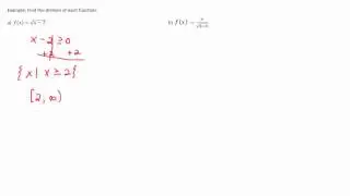 Finding the Domain Using Linear Inequalities
