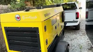 Ford Flash Lightning towing 4500 pound generator real world results. Better than you might think.