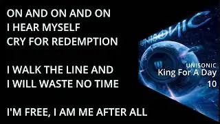 UNISONIC KING FOR A DAY standing Lyrics UNISONIC 2012