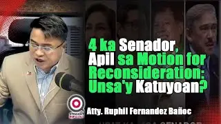 4 ka Senador, Apil sa Motion for Reconsideration: Unsa'y Katuyoan?