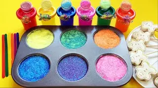 Satisfying Video Playdoh Rainbow Lollipop Candy With Color Tray Circle ASMR