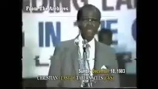 President E. T. Otomewo (late) at Feast of Tabernacles 1983.