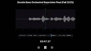 Double Bass Orchestral Repertoire Class Final Performance (Fall 2025)