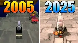 Evolution of DS Airship Fortress in Mario Kart (2005-2025)