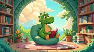 Cozy Dino Library 🌿 Lofi Hip Hop for Reading & Focus 📚 Chill Beats to Relax & Study ✨