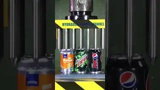 Hydraulic Pressure: The Ultimate Cold Drink Showdown😱 #shorts #satisfying #crush