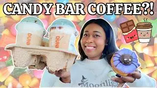 I Tried Everything on the NEW Dunkin Halloween Menu! Candy Bar Latte Review