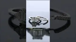 Notched Wedding Band - For Square Shaped Diamond Engagement Rings
