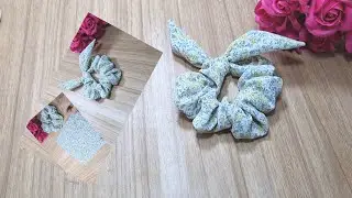 How to make a lovely rabbit ear/hair tie, very simple to make.