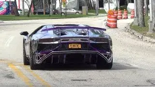 Supercars Leaving car show Lamborghini Aventador McLaren P1 Ferrari Viper SUPERCAR WEEK 2017