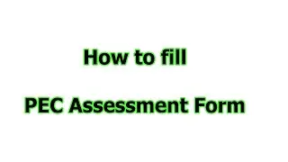 PEC Assessment Form
