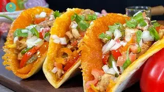 Chicken Fajita Crunchy Soft Tacos Recipe with homemade Salsa & Mexican cheese