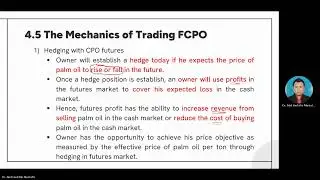 Financial Derivatives - Chapter 4 Crude Palm Oil Futures