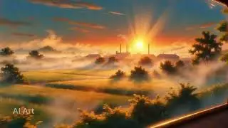Quiet Stations Awaken 🚉 | Day 19 | AI Anime Morning Train Stop | Soft Sunrise Calm
