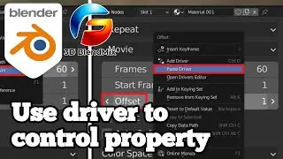 How to a driver to control a property in Blender