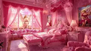 Pink Angelic Rococo Bedroom | Heavenly Pink Ambience | Soft Dream Music