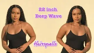 22 inch DEEP CURLY LACE FRONT WIG INSTALL ft. HAIRSPELLS | ONA OLIPHANT