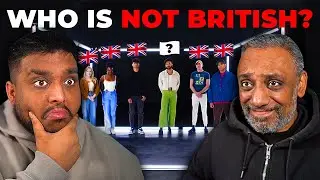 MY DAD REACTS TO 5 British People VS 1 Fake