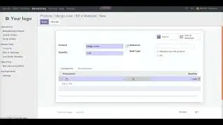 Bill Of Material Cost and Structure in Odoo12