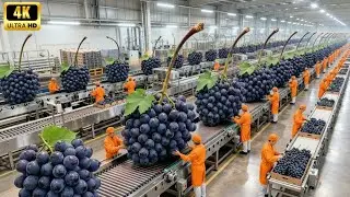 Inside a Modern Grape Processing Plant: From Fresh Grapes to Premium Wine (The Entire Process)