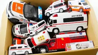 救急車のミニカーが走る！坂道緊急走行テストです☆A miniature ambulance car runs! It's an emergency hill driving test!