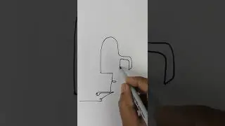 How to Draw a Chair in Single Line #art #drawline #easydrawing #drawingtechnique