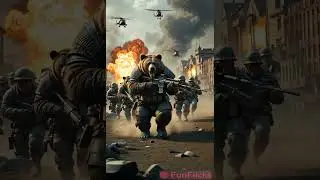 🐻🎖️ Bear Soldier in a Fatal War! Epic Battle Scene! 🔥⚔️