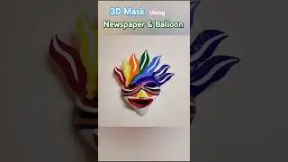 3D Mask | How To Make Mask With Paper Mache | DIY Mask Project For School #diy #craft