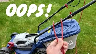 Lawnmower wire got run over. Let's repair it.