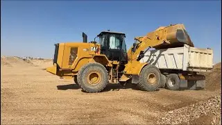 New Caterpillar 966GC WheelLoader/Actros1841Trucks Load Base Course