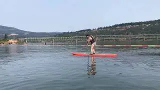 Stand Up Paddleboarding (SUP) for the first time.