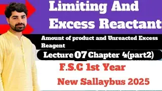 Limiting and Excess Reactant (Part 2) | Amount of Product & Unreacted Excess Reagent | Lec 7 | Chp 4