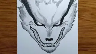 How To Draw Kurama's Chakra Mode Face Easy || Naruto Art Drawing