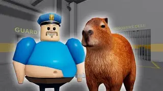 BARRY ADOPTED A CAPYBARA in BARRY'S PRISON RUN! New Scary Obby #Roblox #obby